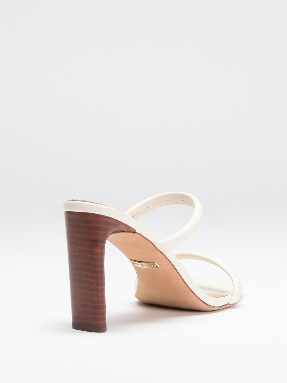 Pearl Leather Double Strap Sandal