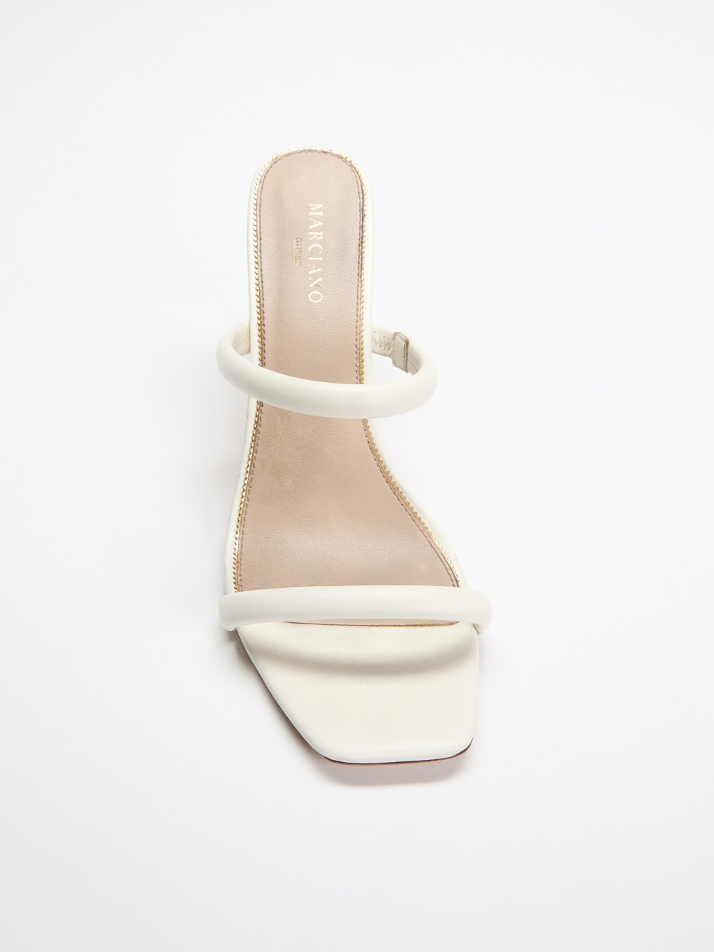 Pearl Leather Double Strap Sandal