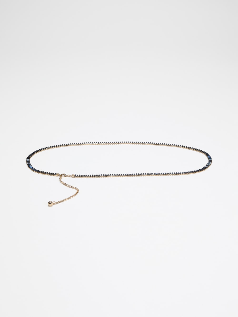 Baguette Rhinestone Thin Belt