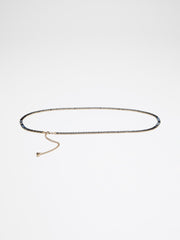 Baguette Rhinestone Thin Belt