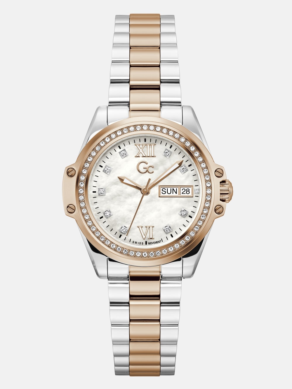 Gc Rose Gold and Silver-Tone Watch
