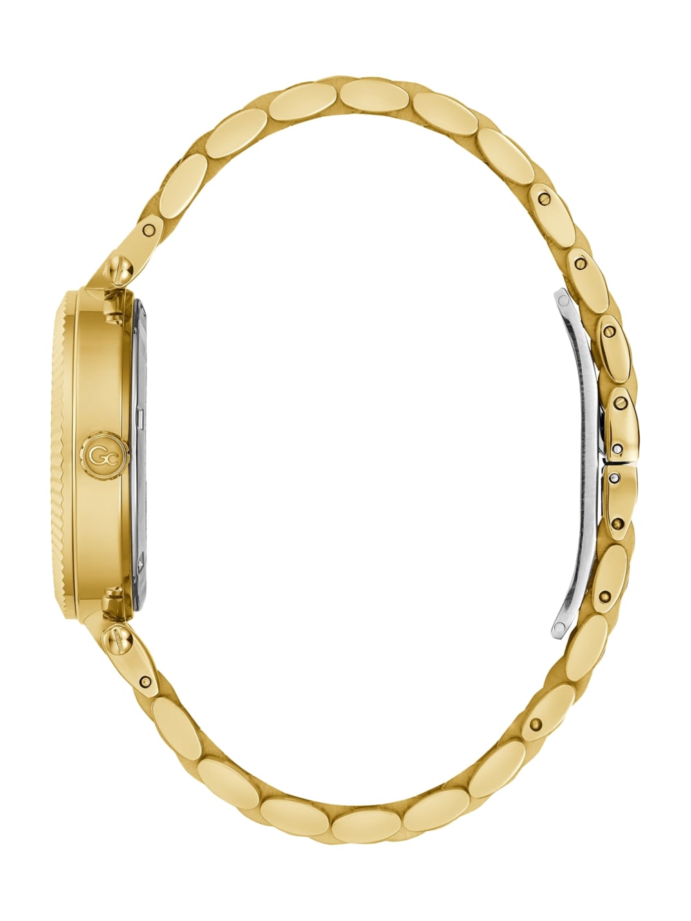 Gc Gold-Tone and Green Analog Watch