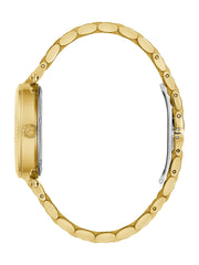 Gc Gold-Tone and Green Analog Watch