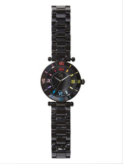 Gc Dark Silver and Rainbow Analog Watch