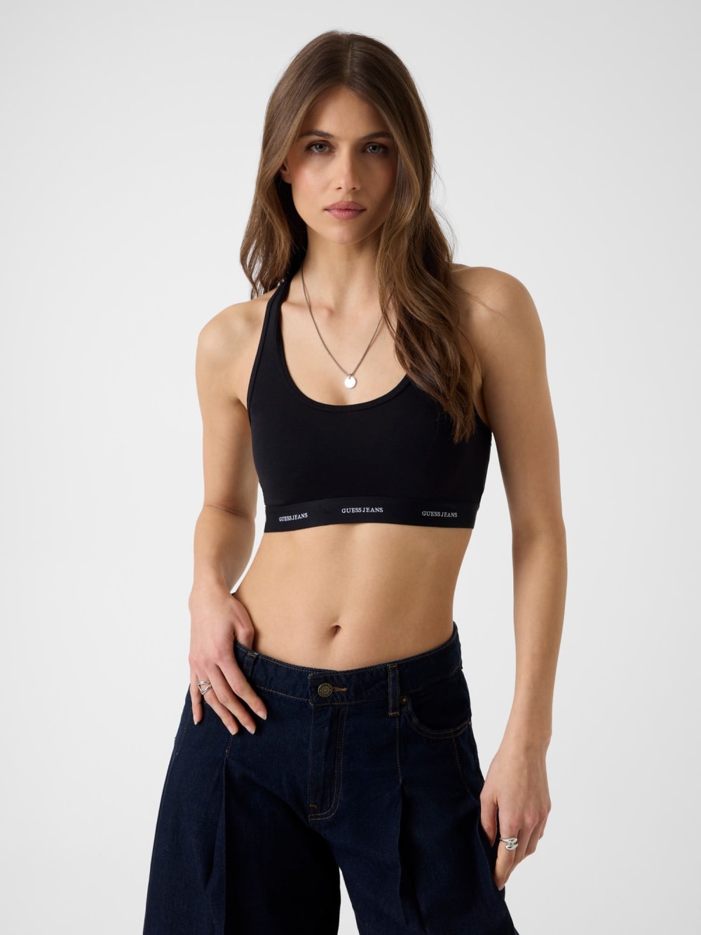 Logo band bra