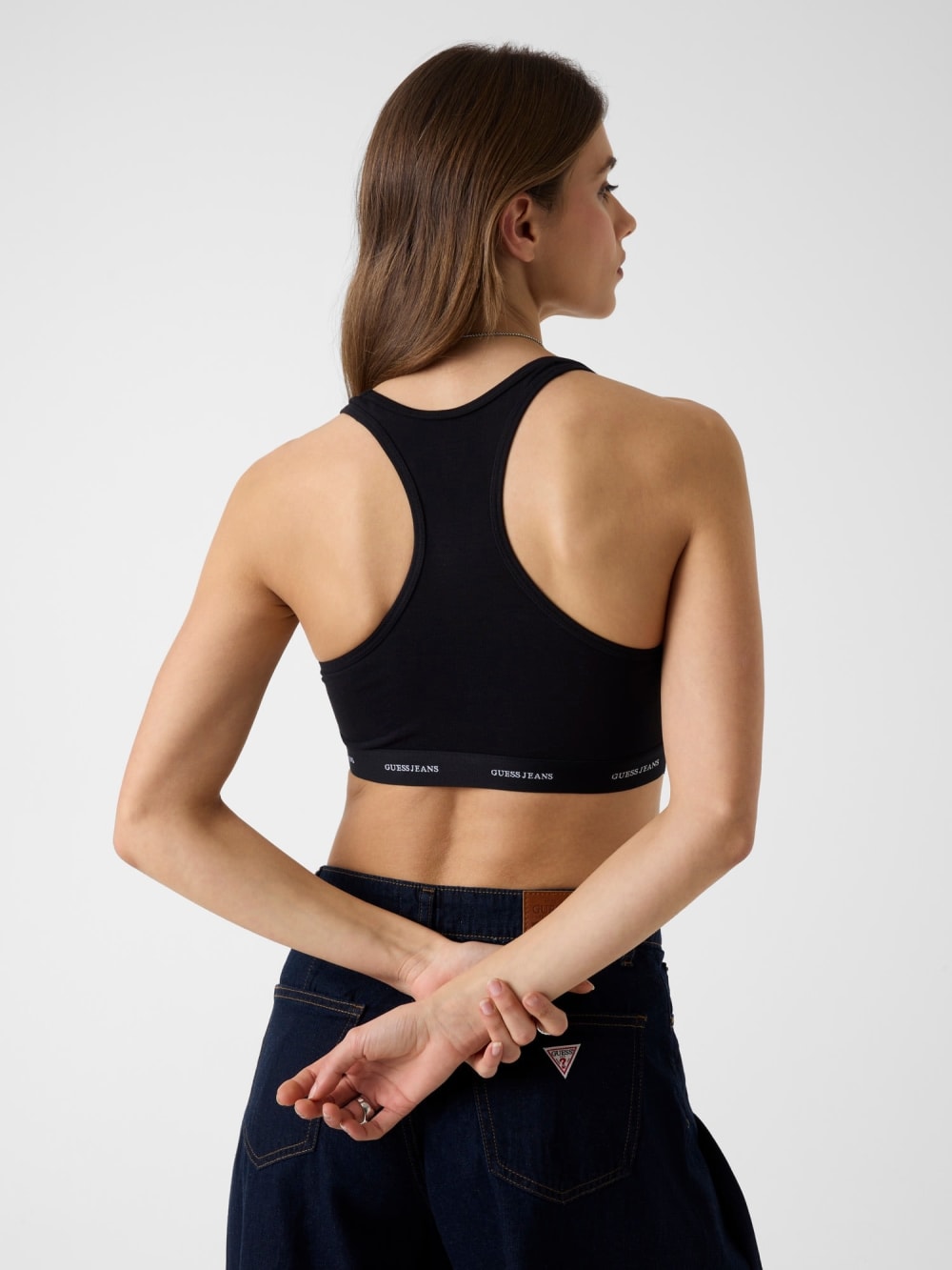 Logo band bra