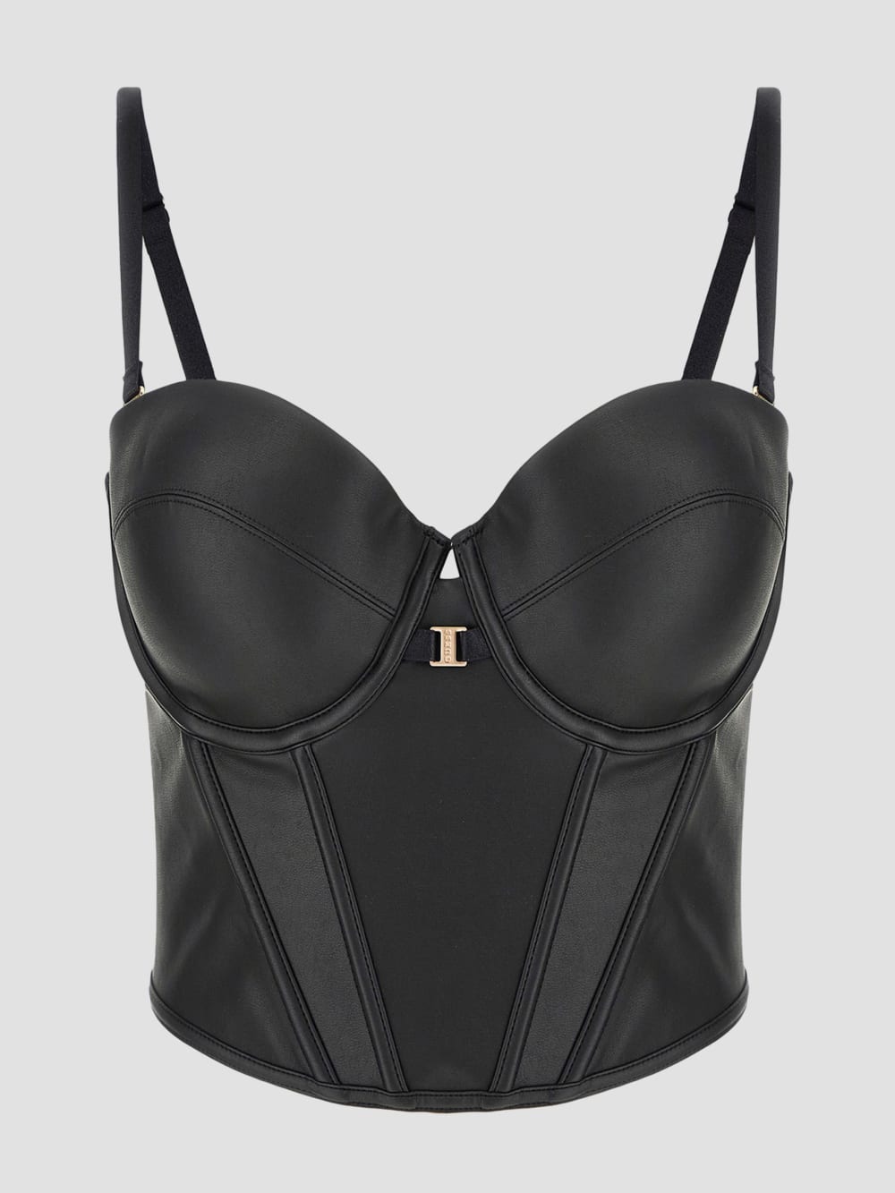Tania Faux-Leather Padded Bustier