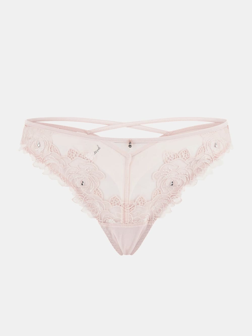 Lea Floral Applique Thong