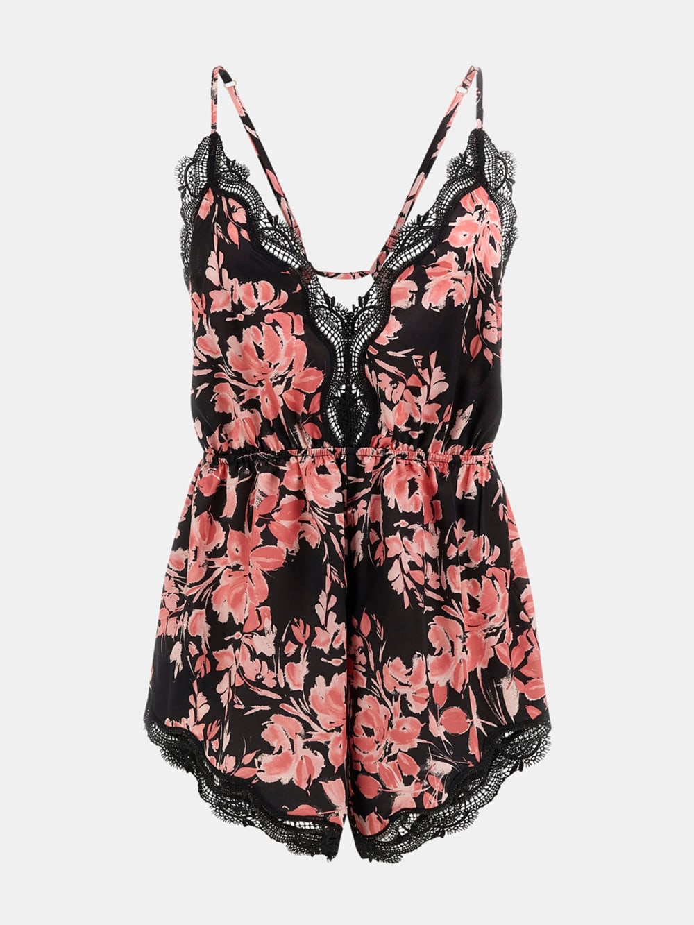Eco Louise Floral Lace Trim Romper