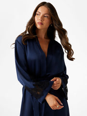 Eco Daphne Long Satin Kimono