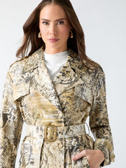 Natalie Printed Short Trench Coat