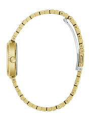 Gold-Tone and Blue Analog Watch