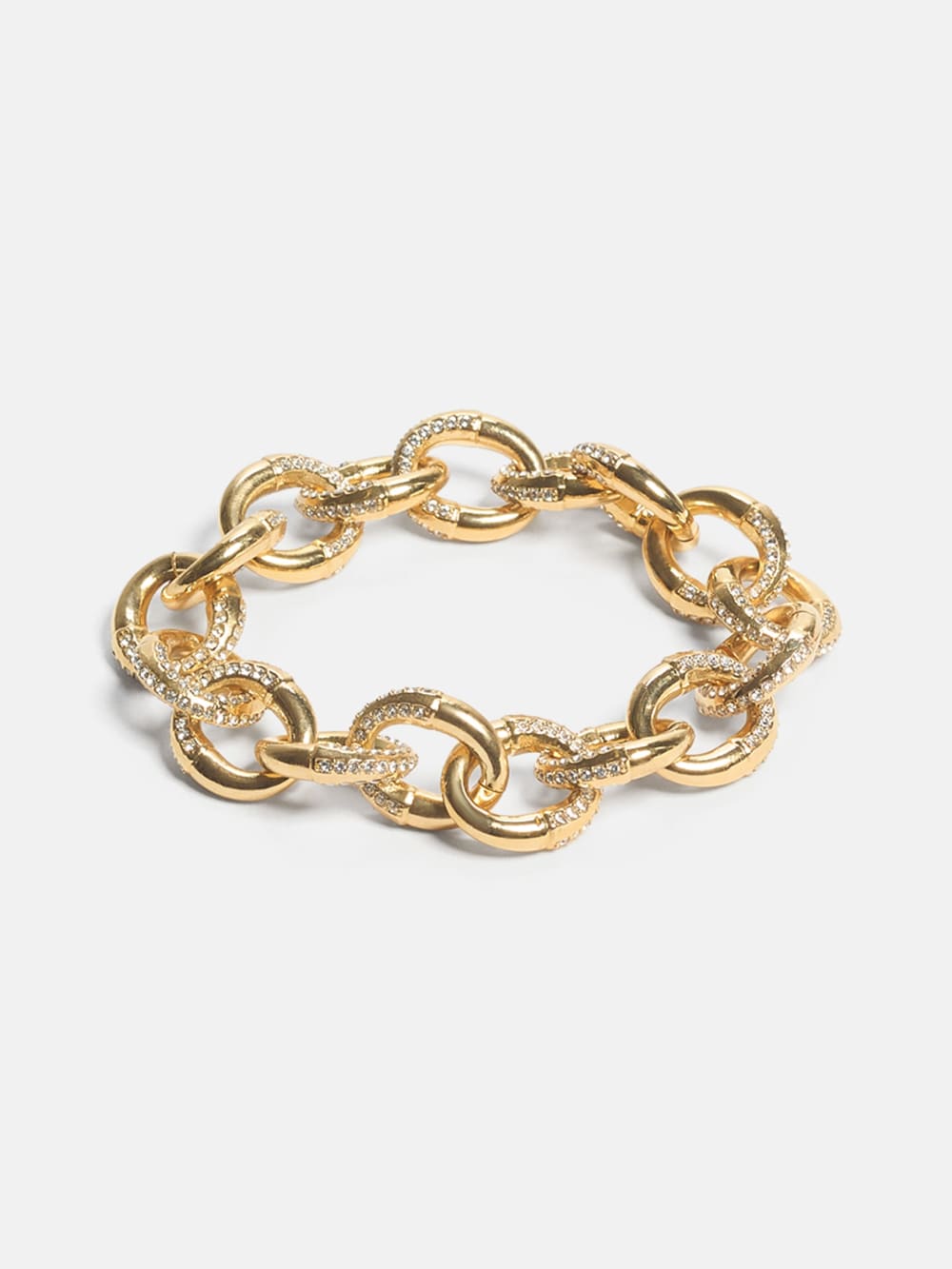 Gold-Tone Pav  Link Bracelet