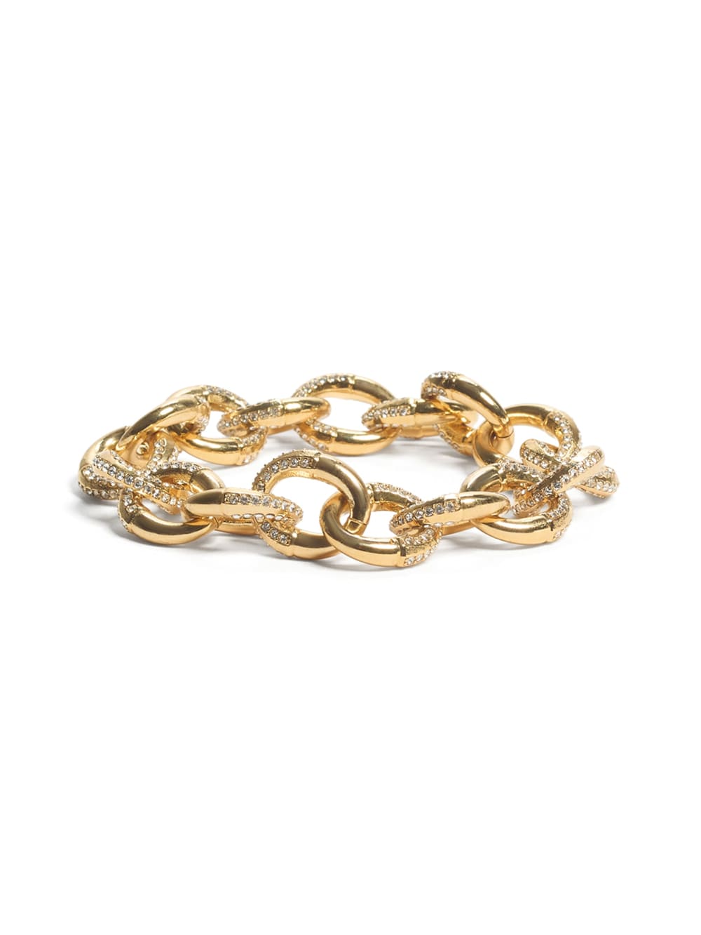 Gold-Tone Pav  Link Bracelet