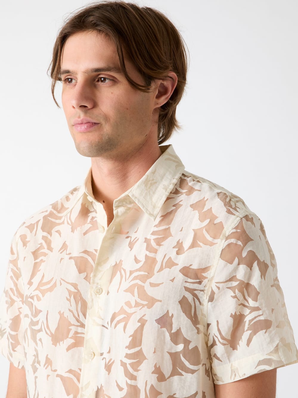 Floral Devore Burnout Shirt