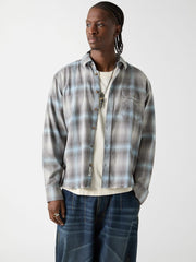 GUESS Originals Eco Plaid Boxy Pocket Shirt