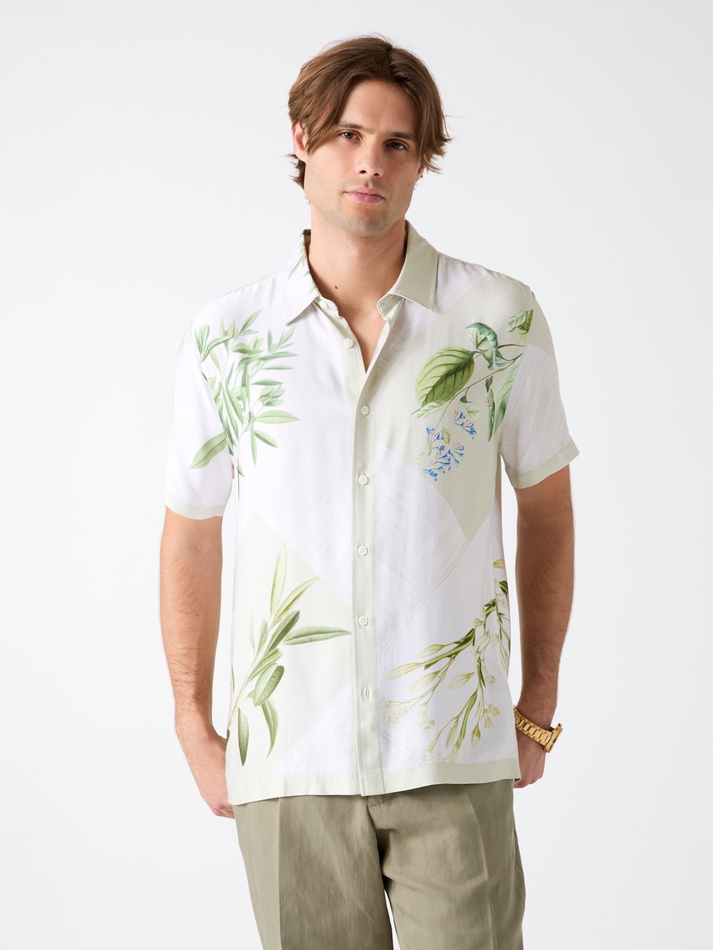 Printed viscose shirt