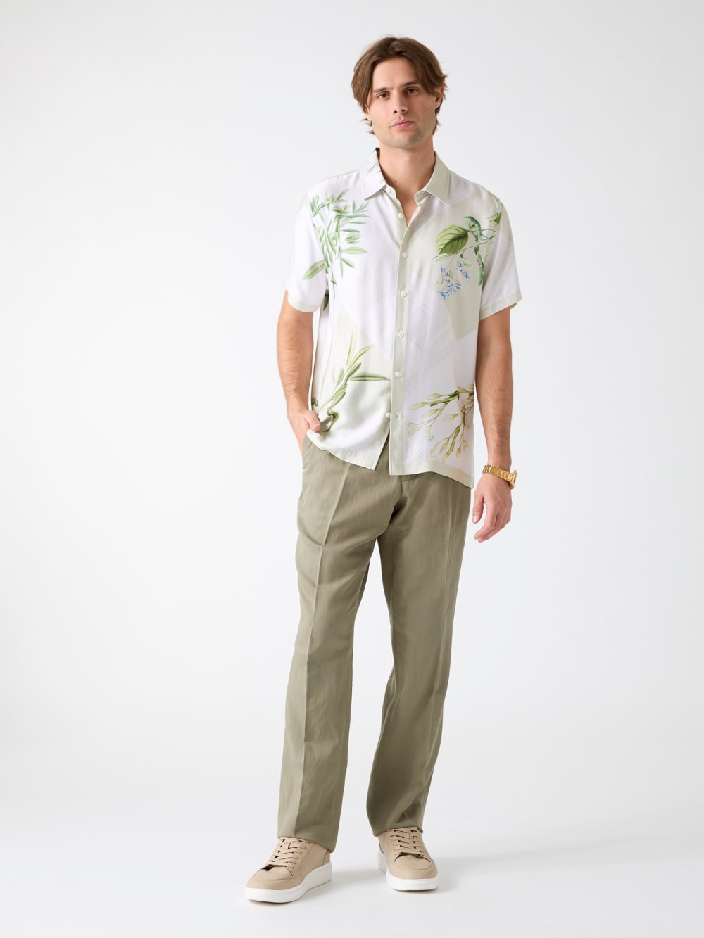 Printed viscose shirt