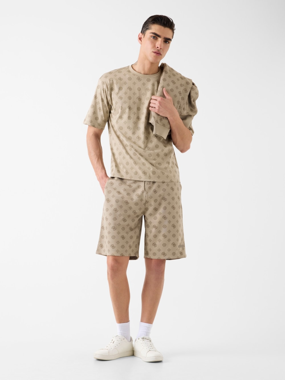 All over logo shorts