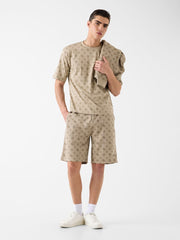 All over logo shorts