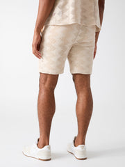 Rib-knit shorts