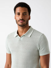 Buttonless polo shirt