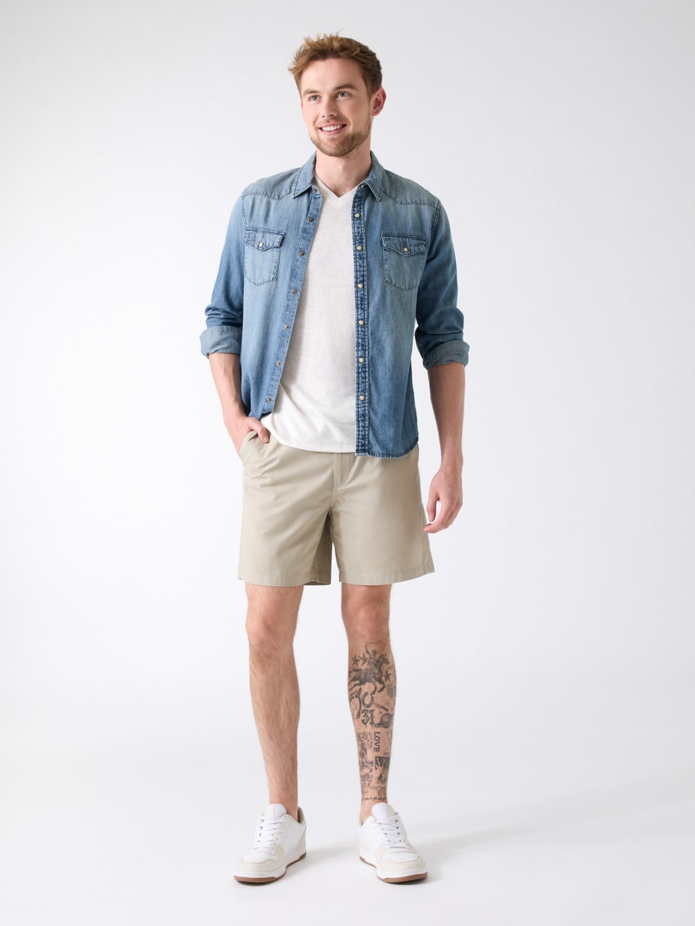 Poplin shorts