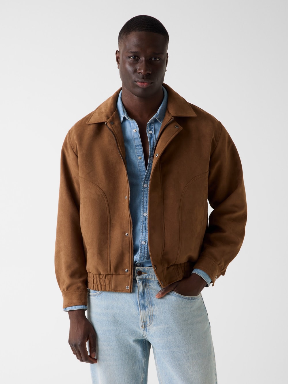 Faux-suede jacket