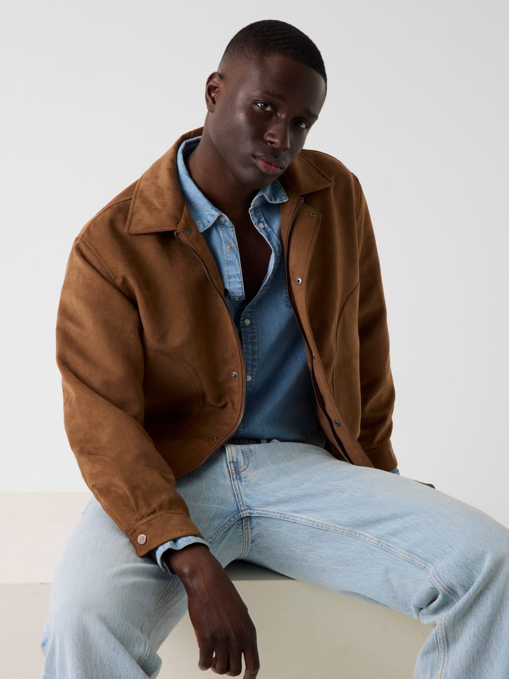 Faux-suede jacket