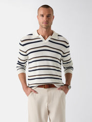 Striped viscose-blend sweater