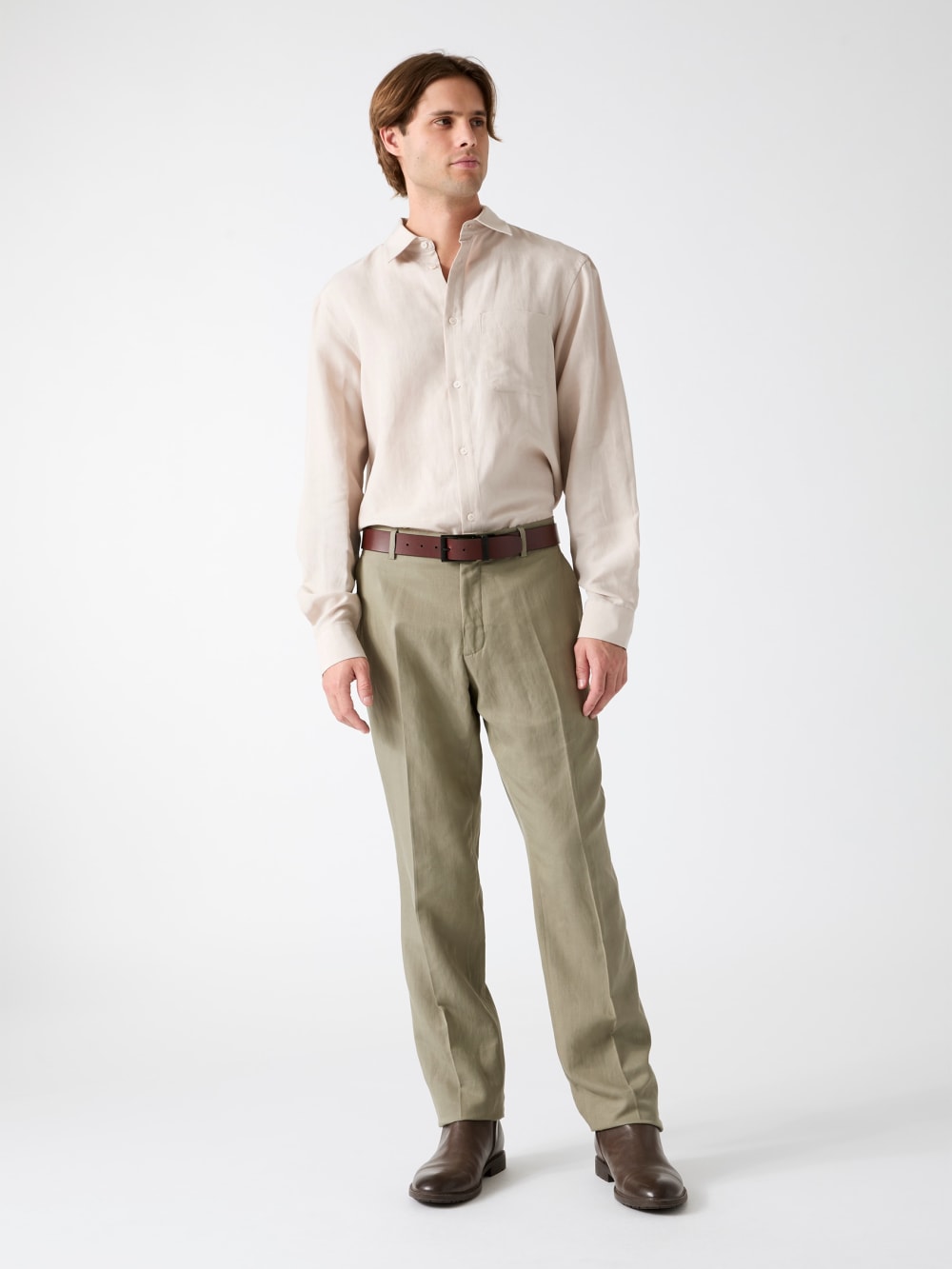 Linen-blend shirt