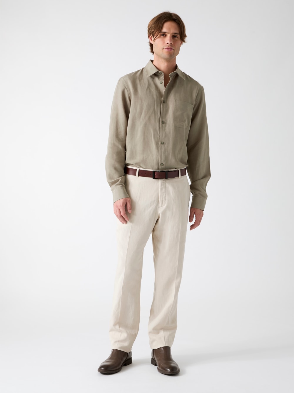 Linen-blend shirt