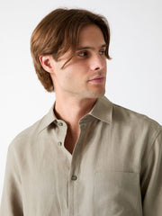 Linen-blend shirt