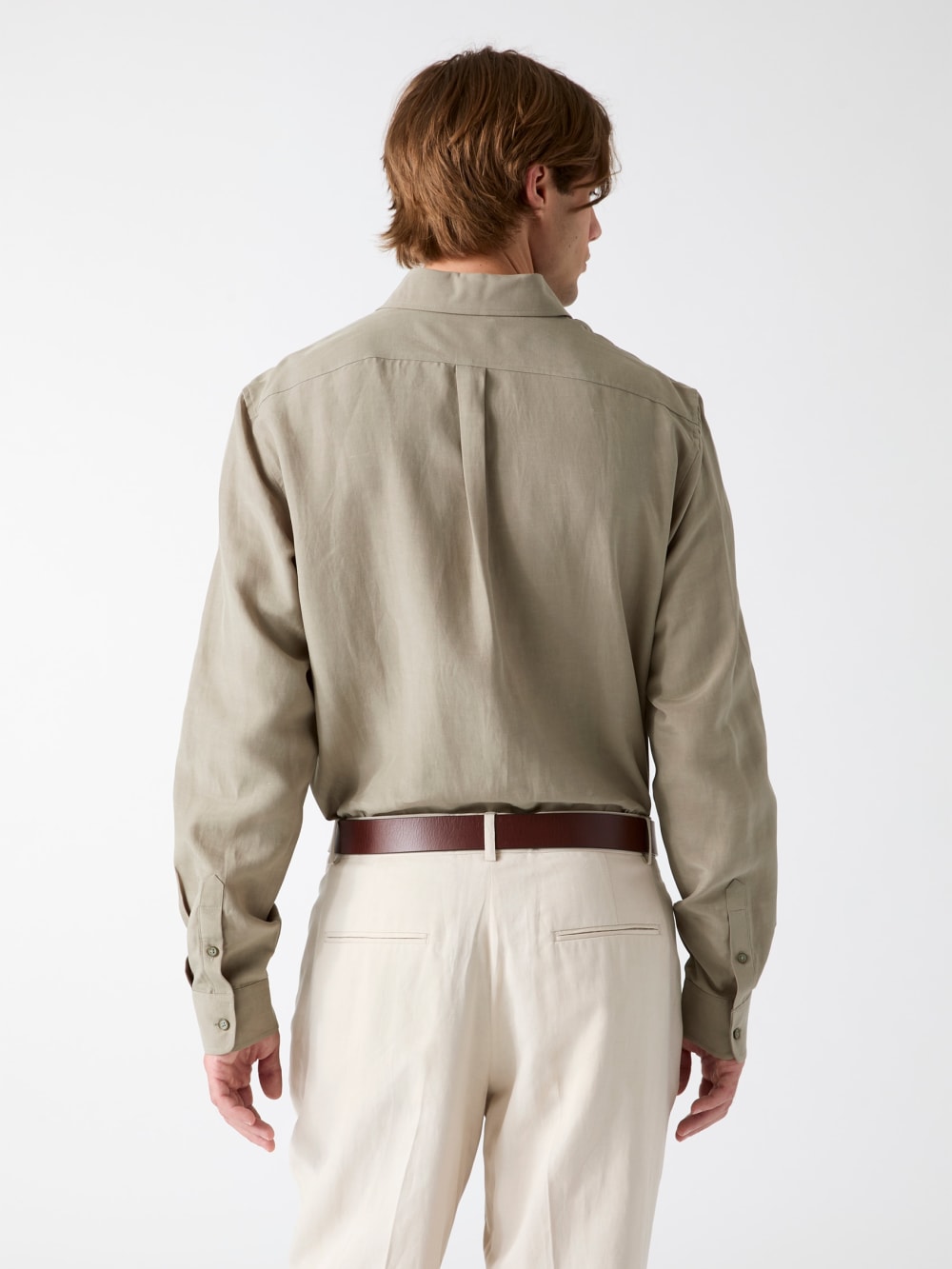 Linen-blend shirt