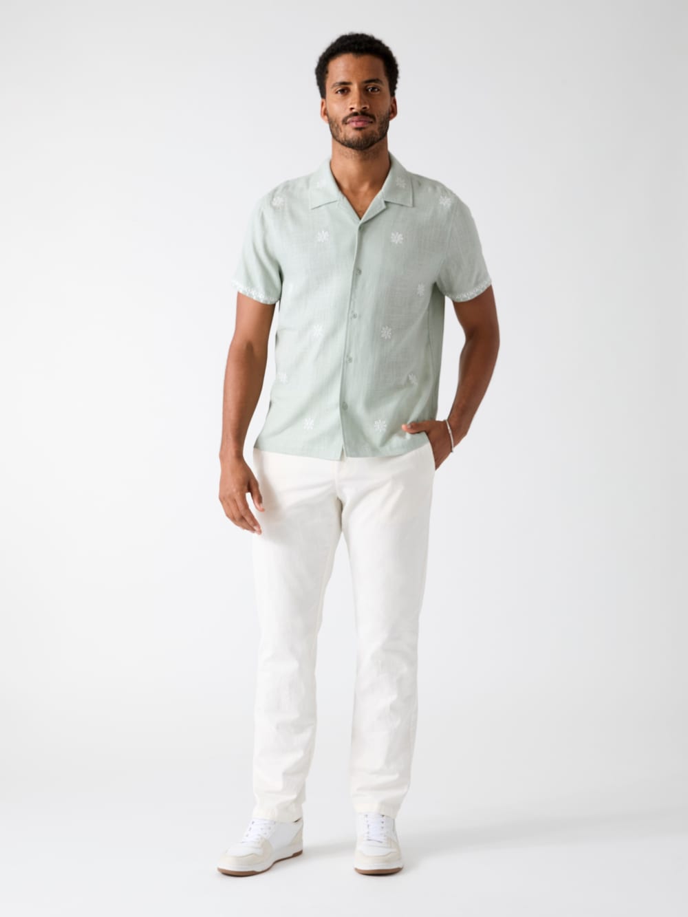 Embroidered Camp Shirt