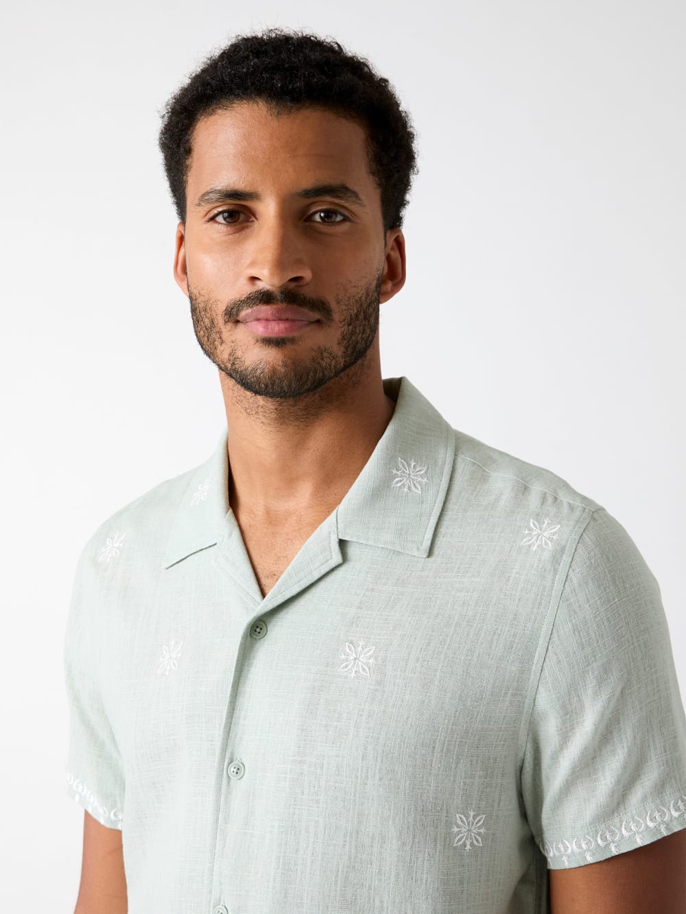 Embroidered Camp Shirt