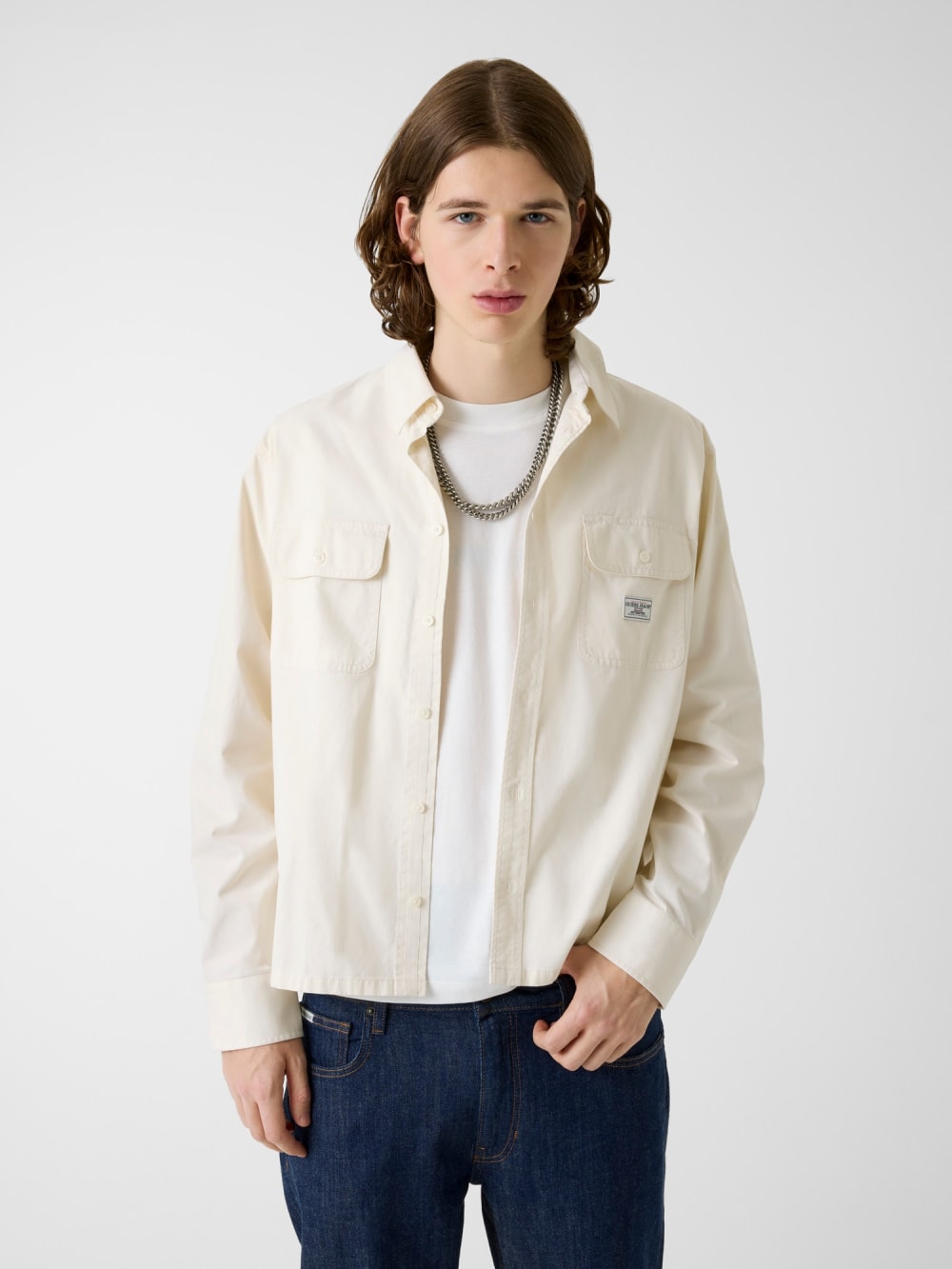 Boxy Crop Pocket Shirt