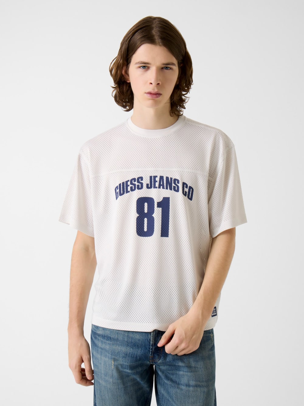 Boxy Crop Mesh Jersey