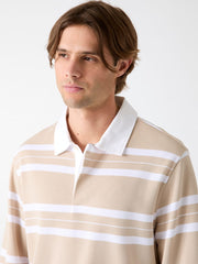 Striped polo sweater