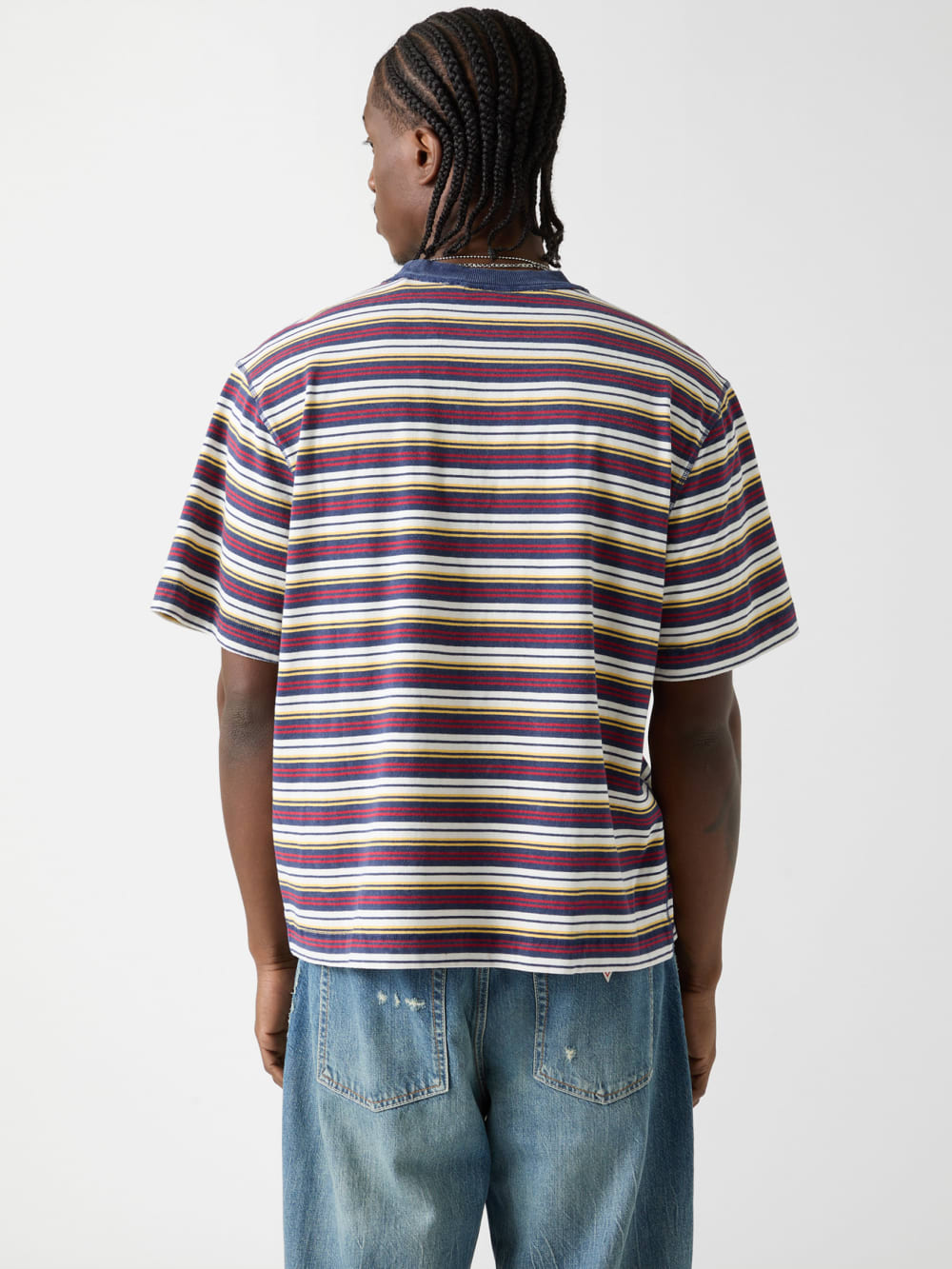 GUESS Originals Eco Striped Boxy Pocket Tee