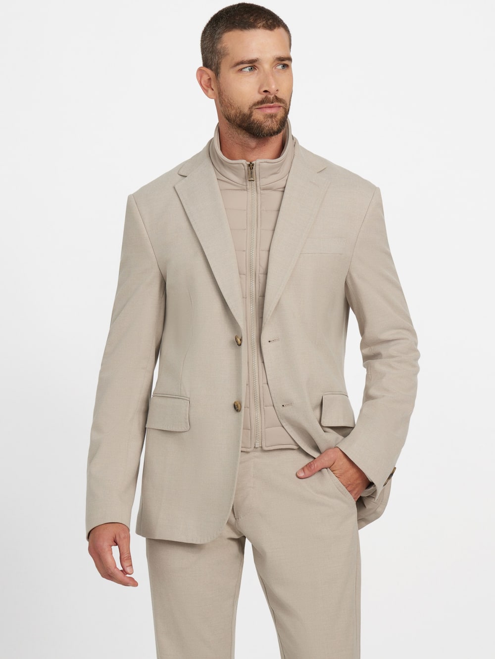 Utility Wool-Blend Blazer