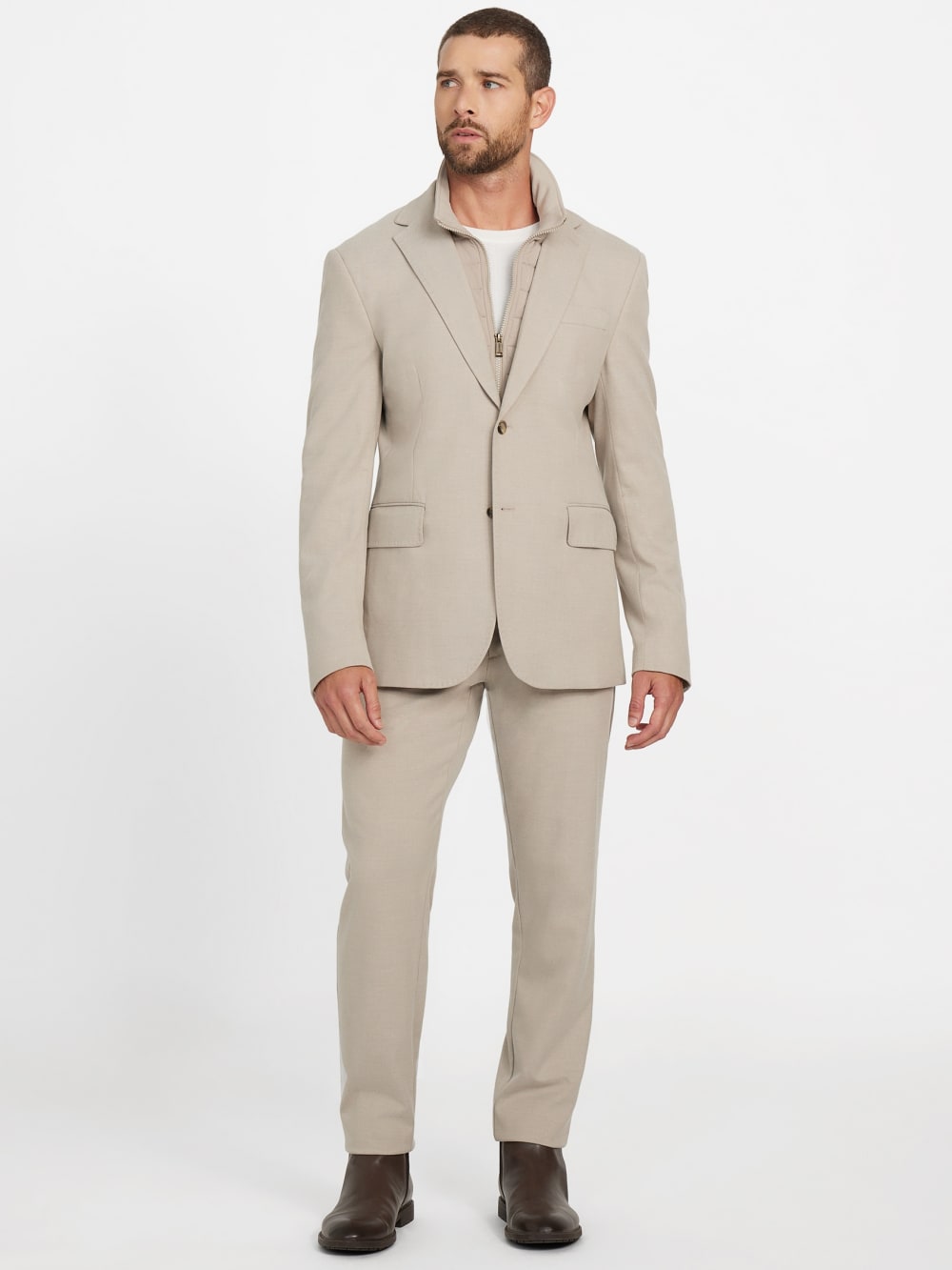 Myron Wool-Blend Dressy Pants