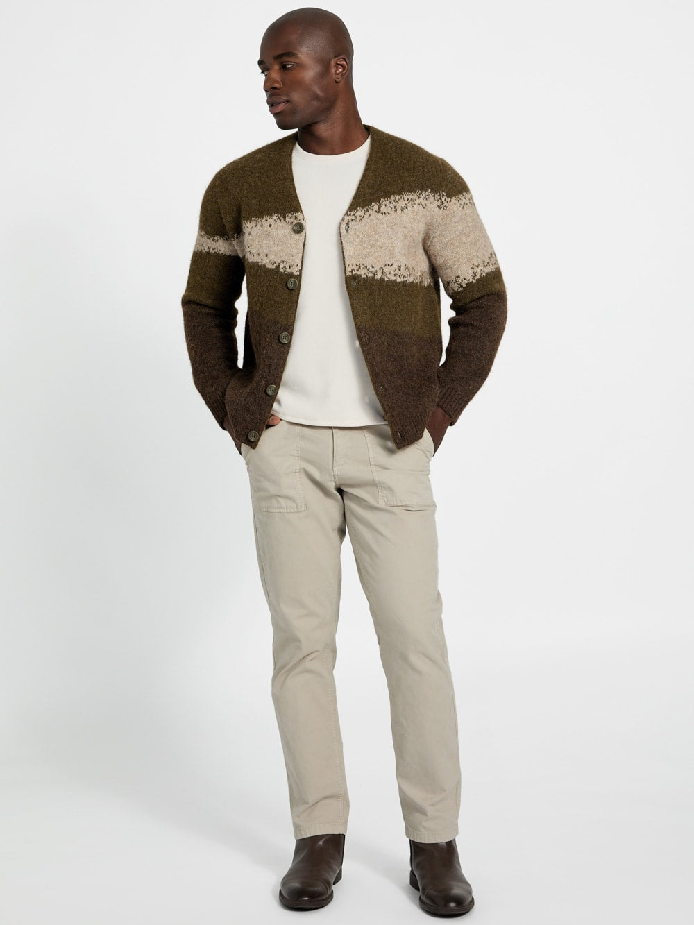 Wool blend cardigan
