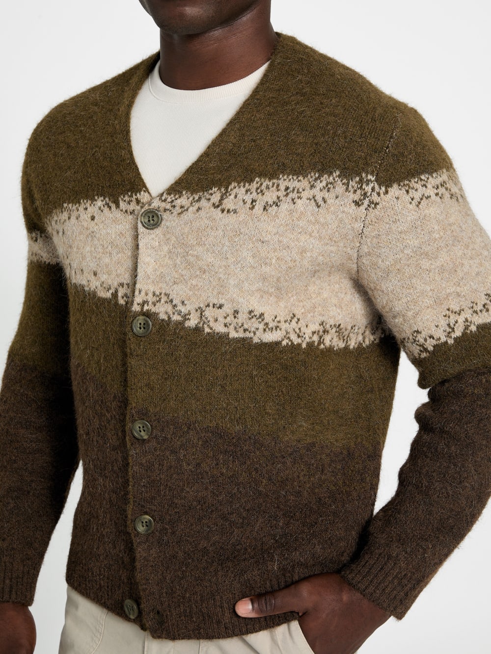 Wool blend cardigan