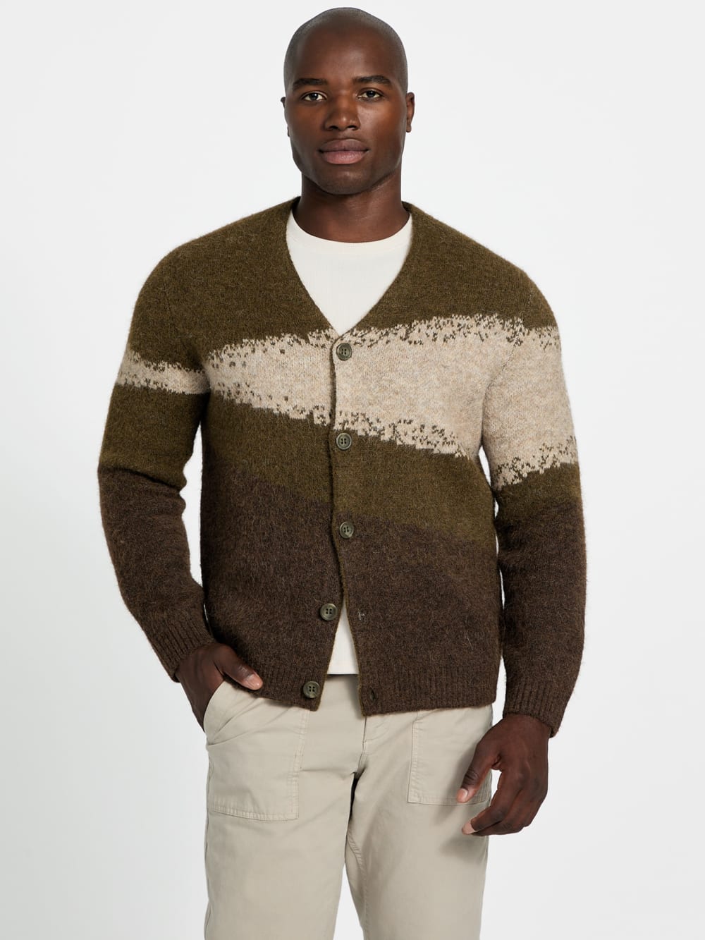 Wool blend cardigan