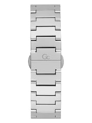 Gc Silver-Tone and Light Blue Multifunction Watch