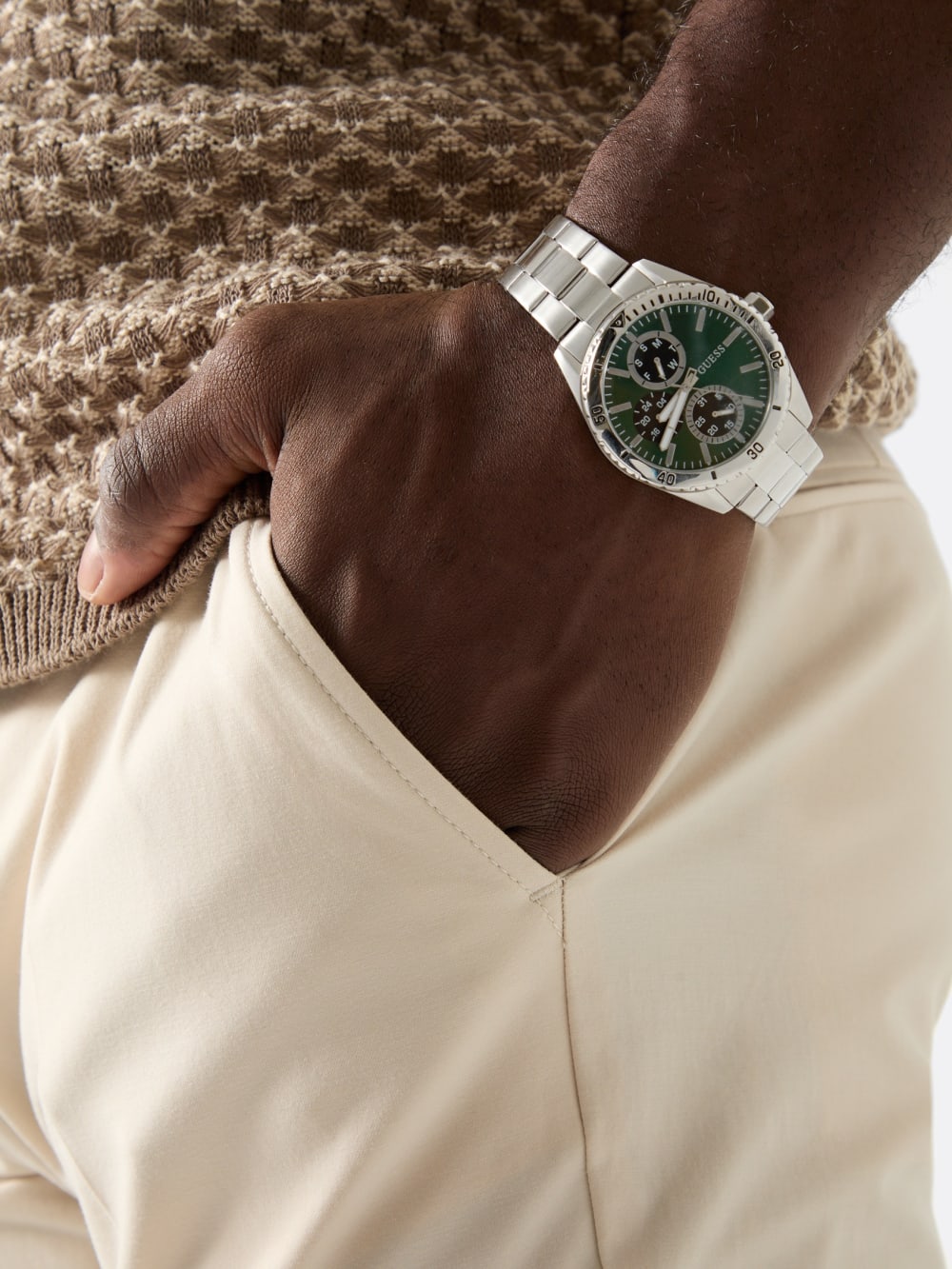 Stainless steel multi-fuction watch 43 mm