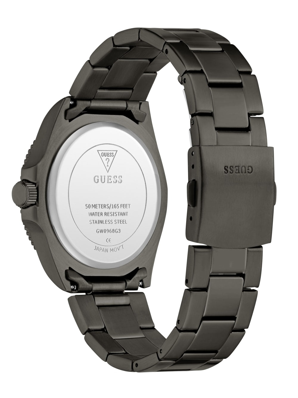 Dark Silver-Tone and Green Analog Watch