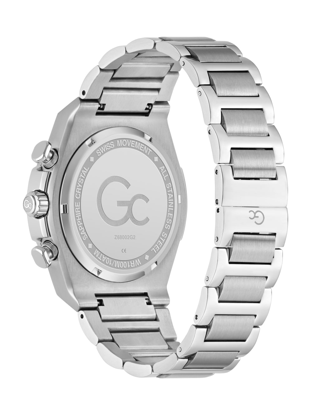 Gc Silver-Tone Chronograph Watch