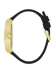 Gold-Tone Silicone Analog Watch